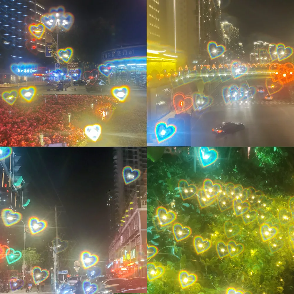 Женские солнцезащитные очки в форме сердца модные часы с изменением света