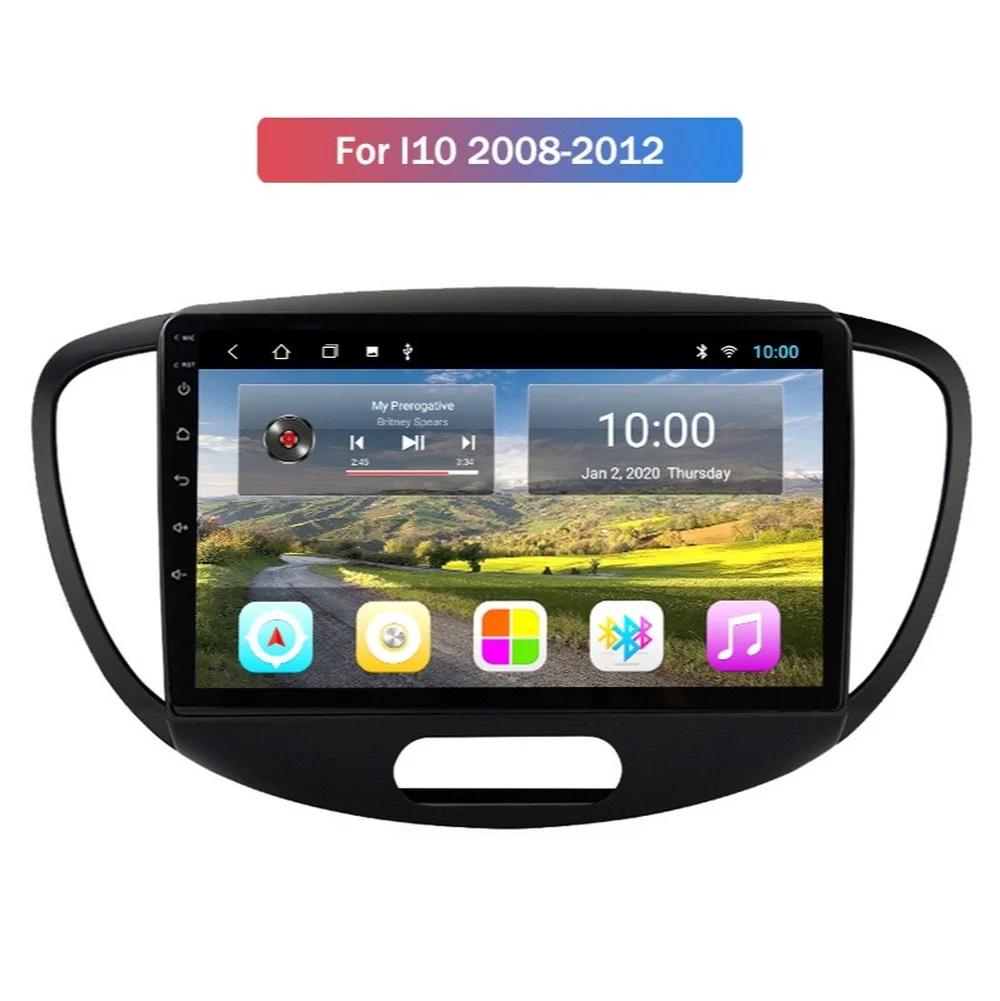 Автомагнитола на Android 10 0 для Hyundai i10 2008-2012 автомобильный мультимедийный плеер с Wi-Fi