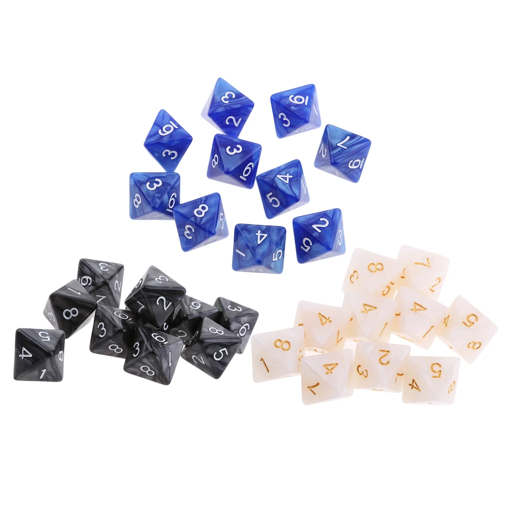 

30 шт., 8-сторонние игральные кости D8