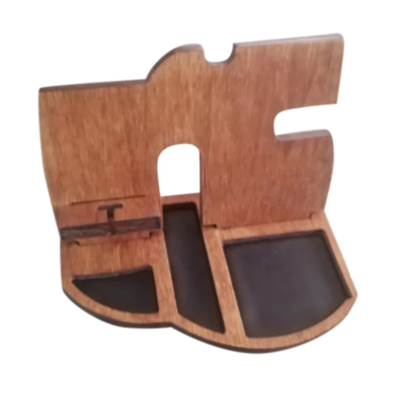 

PPYY-Wooden Docking Tray Mobile Phone Smart Watch Stand Men's Charging Accessories Bedside Table Gadget Wallet Storage