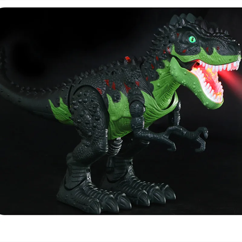 46см Большой 2,4Гр ц робот-динозавр С музыкой Свет Звук Высокая Симуляция Спрей-огонь Разместить Яйца Динозавра Робот Игрушка Ребенка Подарки