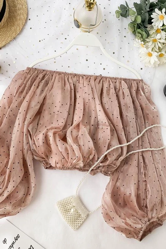 2019 Новая модная женская блузка с вырезом лодочкой футболка пышными рукавами