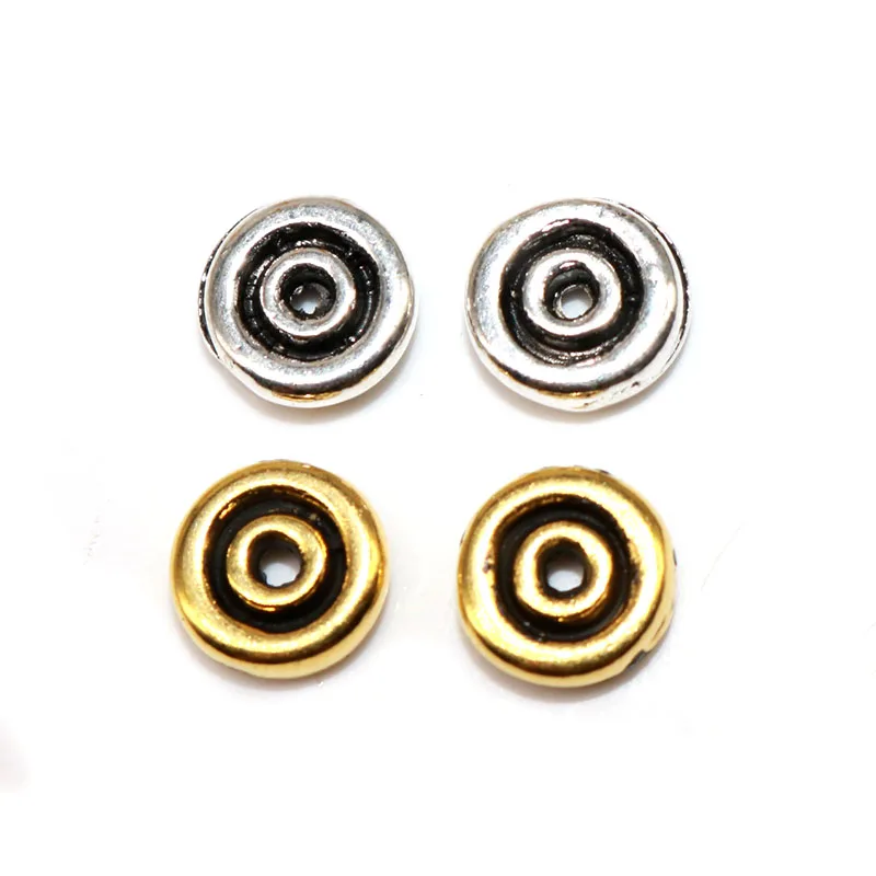 50 шт. 8 мм тибетский серебристый цвет разделительные бусины подходят для