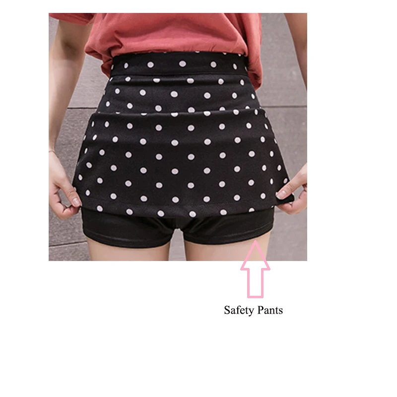 Сезон весна-лето Платья в белый горошек для девочек Черная мини-Офисная Женская