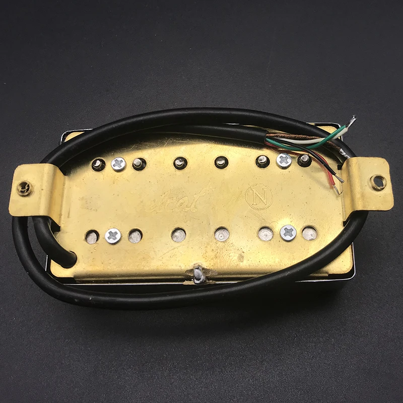 Alnico 5 Humbucker электрогитара пикап хромированная Шея мост Пикап для LP стиль электрическая гитара латунная крышка гитарра пикап