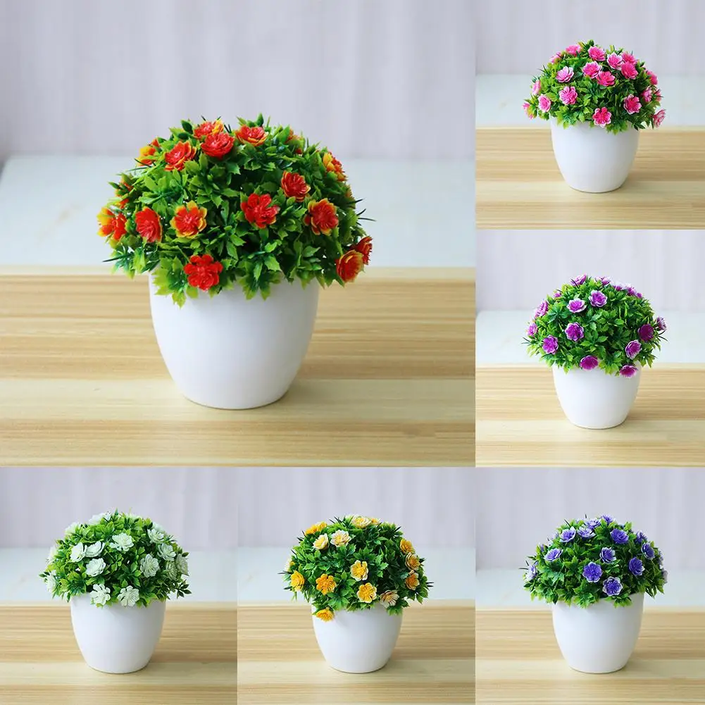 

1Pc Potted Artificial Flower Bonsai Stage Garden Wedding Home Party Decor Props