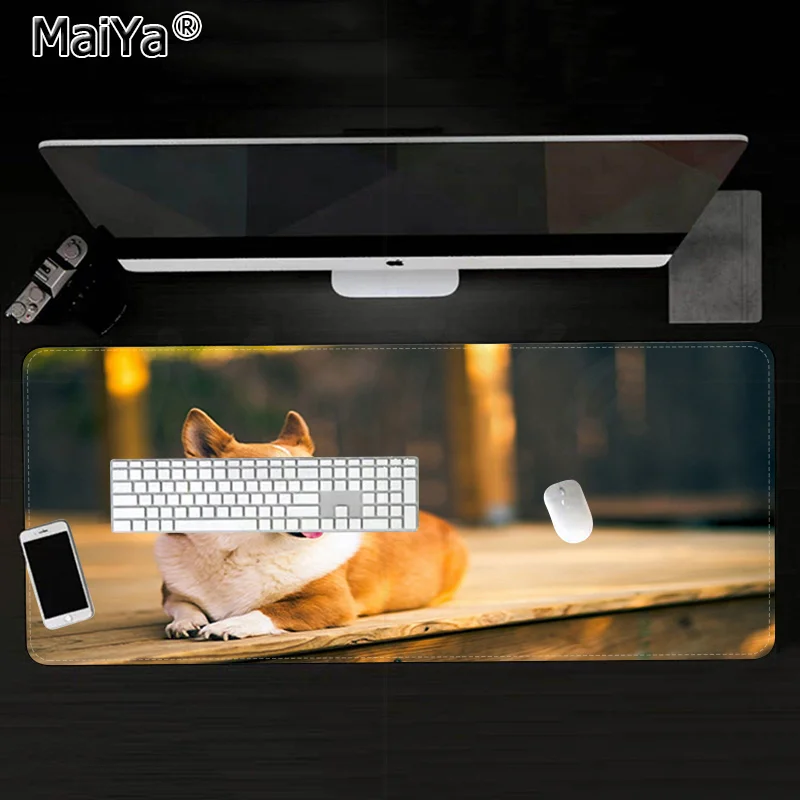 

Maiya New Design Corgi dog Rubber Mouse Durable Desktop Mousepad Free Shipping Large Mouse Pad Keyboards Mat