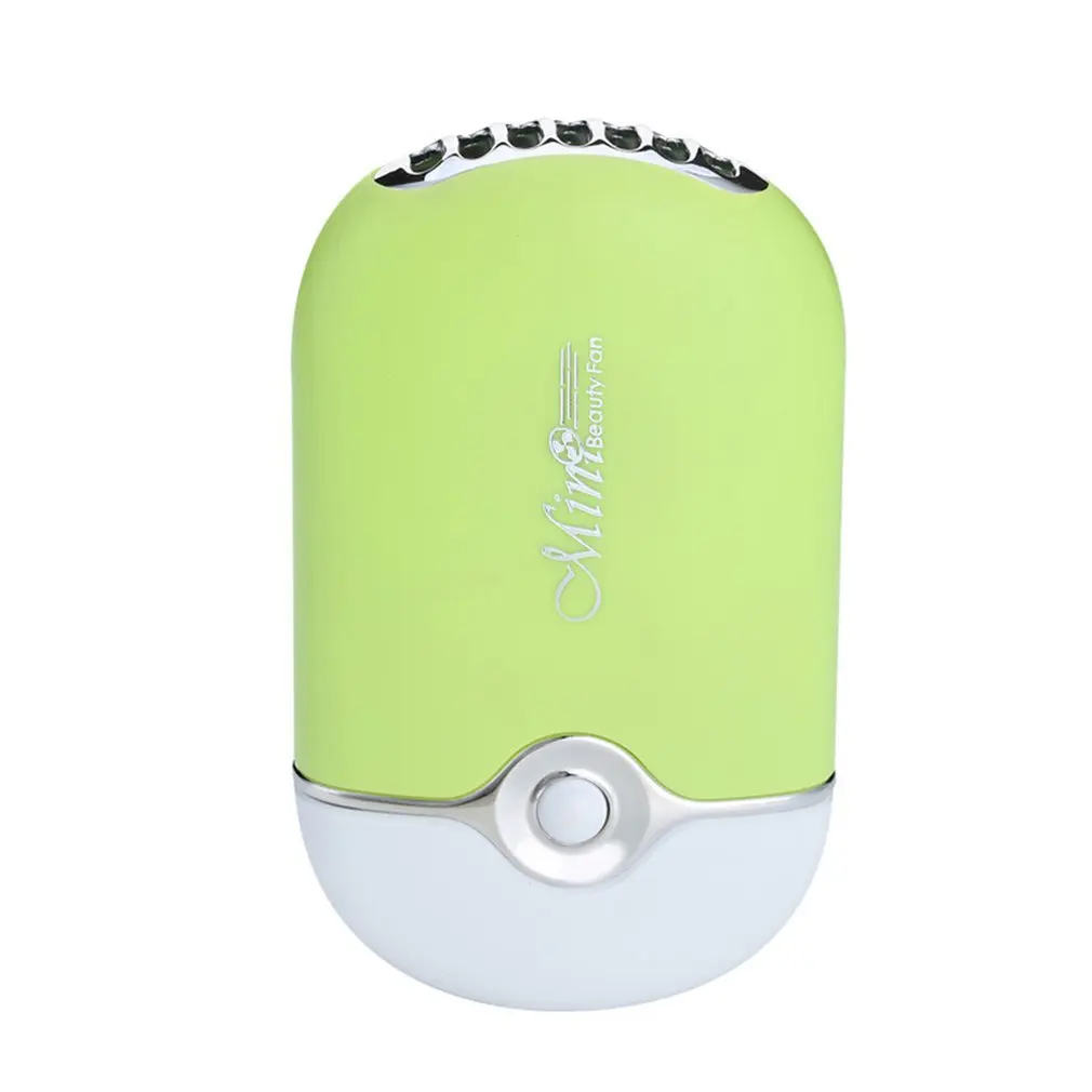 Green USB мини вентилятор кондиционер воздуходувка быстросохнущая er для наращивания ресниц и лака для ногтей перезаряжаемый Быстросохнущий карманный Вентилятор охлаждения - Цвет: Green