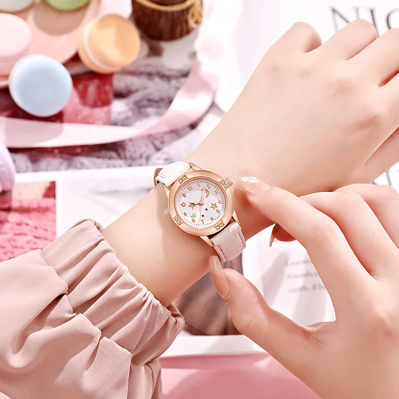 2022 модные светящиеся инкрустированные фианитами Модные Простые кварцевые часы 14