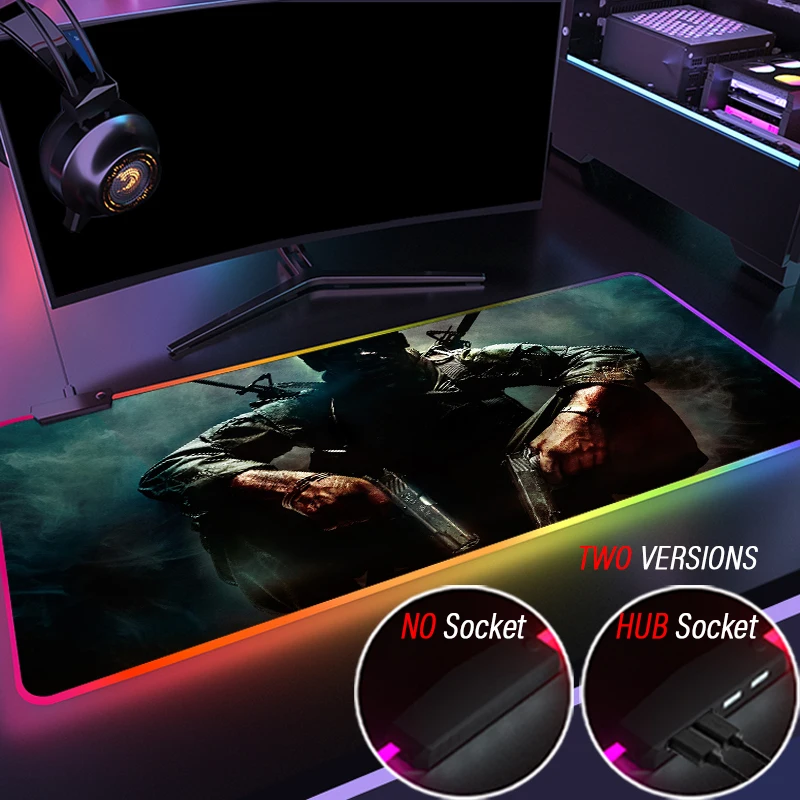 

Игровой коврик для мыши с RGB-подсветкой, 4 порта USB