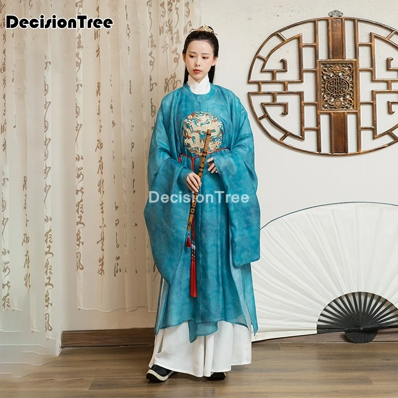 

2022 Китайский традиционный hanfu Женский Элегантный Сказочный танцевальный костюм для сцены в восточном стиле ретро одежда в Восточном китайс...