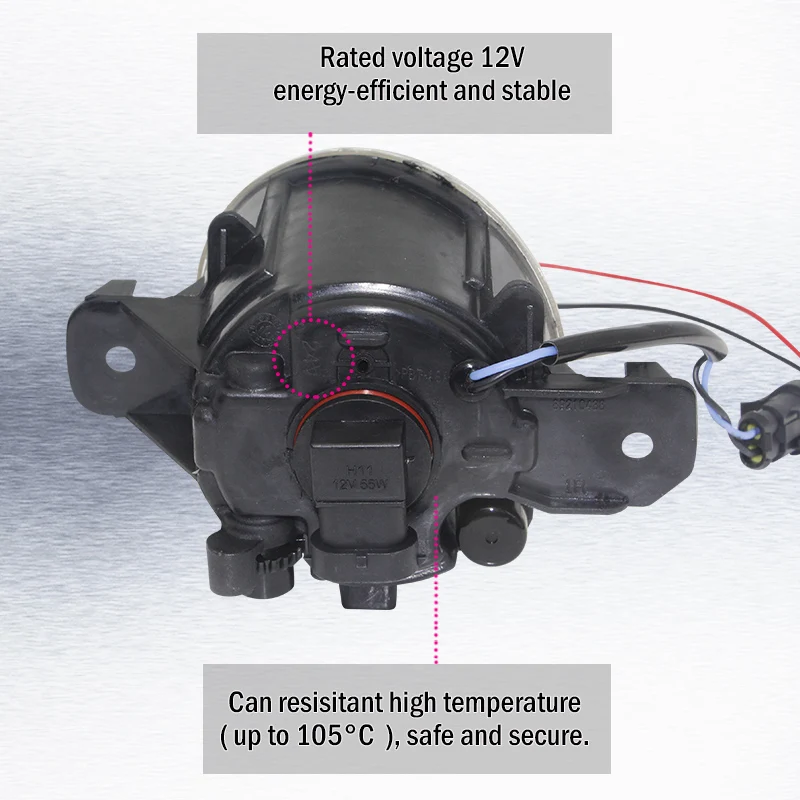 2 x Фара Angel Eye для автомобиля Nissan Platina 2002-2010 светодиодная дневная ходовая фара переднего бампера 4000LM 12V включена.