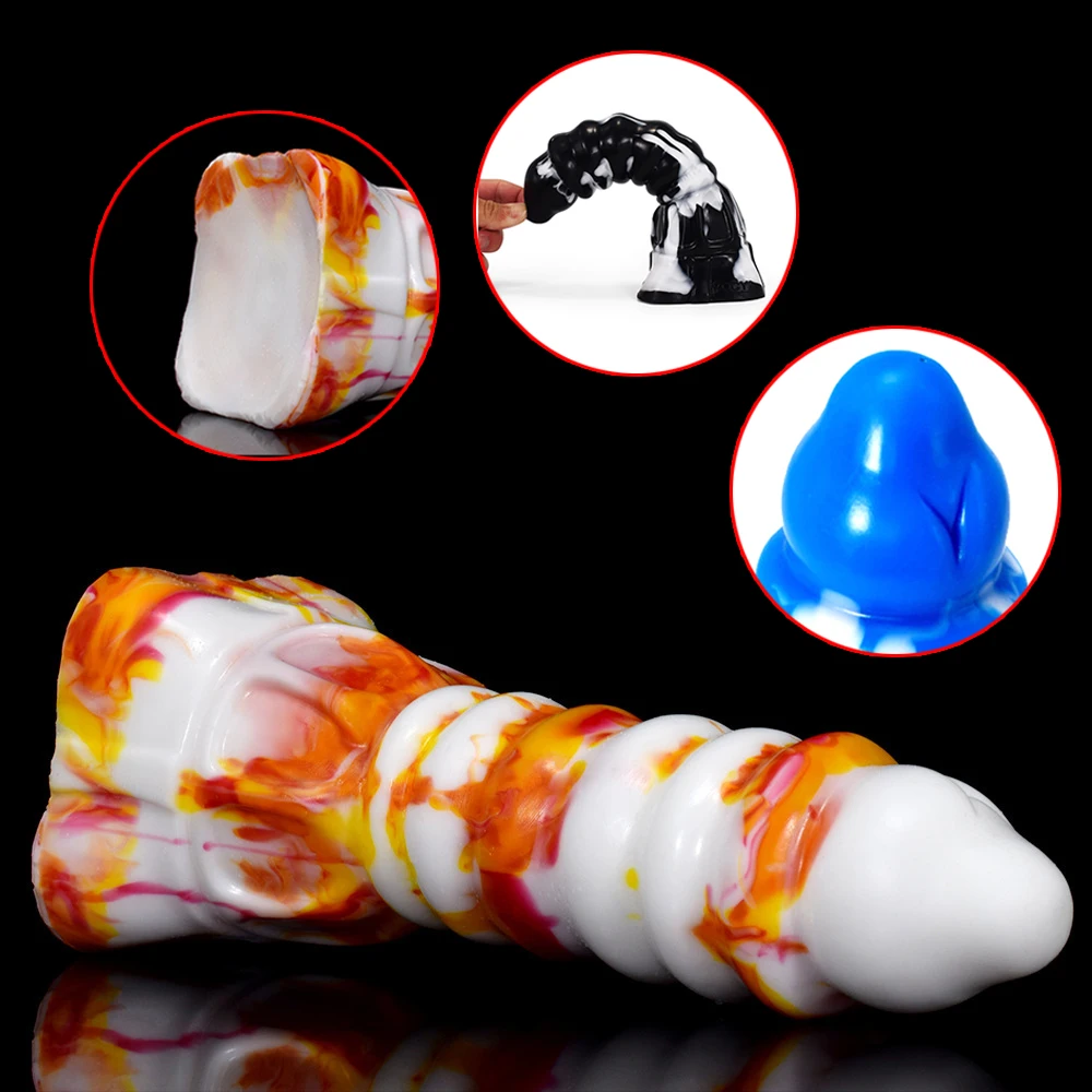 Красочные фаллоимитатор больших размеров реалистичный сильный член присоска