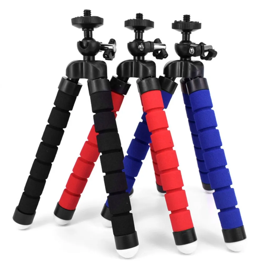 Мини Портативный Гибкий штатив Осьминог с губкой держателем для GoPro мобильный