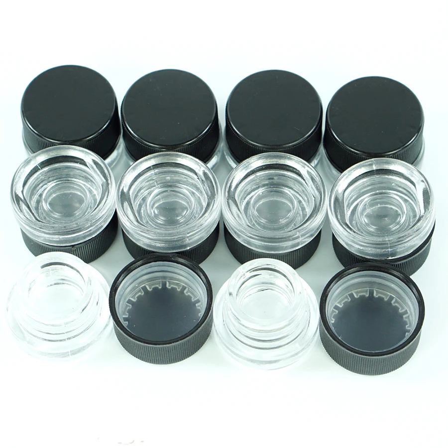 

50pcs 5ml Small Glass Jar with Lid Storage Wax Oil Bottle Ointment Containers Small Box