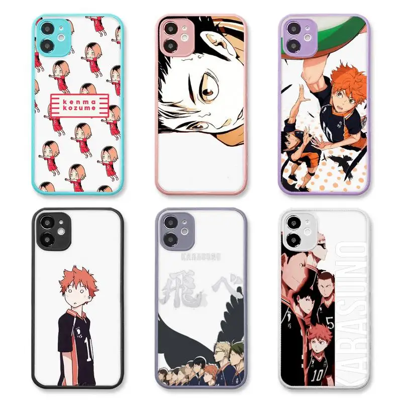 

Anime Kenma Haikyuu Phone Case Color Matte Transparent for iPhone 7 8 11 12 s mini pro X XS XR MAX Plus funda