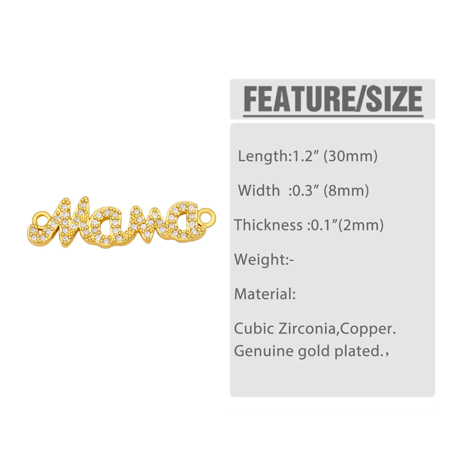 Подвески для браслетов OCESRIO латунные радужные CZ мама мамочка изготовления