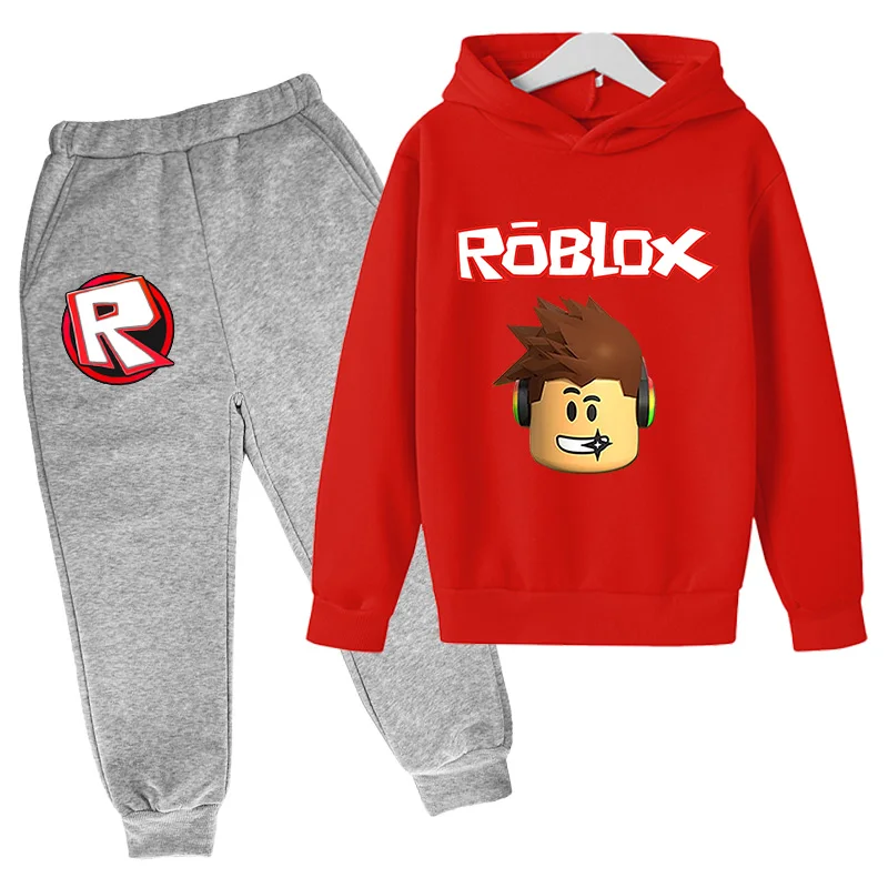 

Girl Clothes Roblox Hoodie Design Boy Print Pullover Girl Cartoon Cotton Pullover Children's Autumn Sports Suit Kids Hoodie 4-14