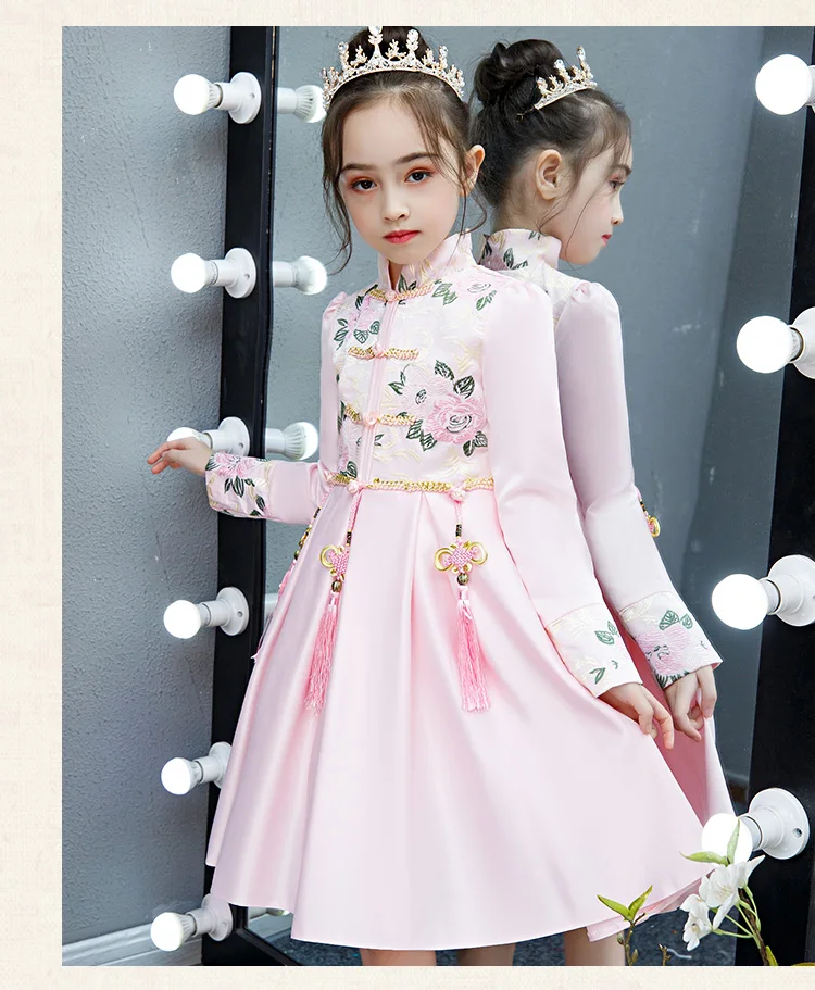 Новогоднее платье vestido Платья для первого причастия с цветочным узором девочек