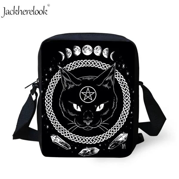 HK862E Jackhereook Черный Инь Ян кошки школьные рюкзаки для девочек милый детский рюкзак для котенка для мальчиков книжные сумки для начальной школы Студенческая сумка детские подарки - Цвет: HK862E