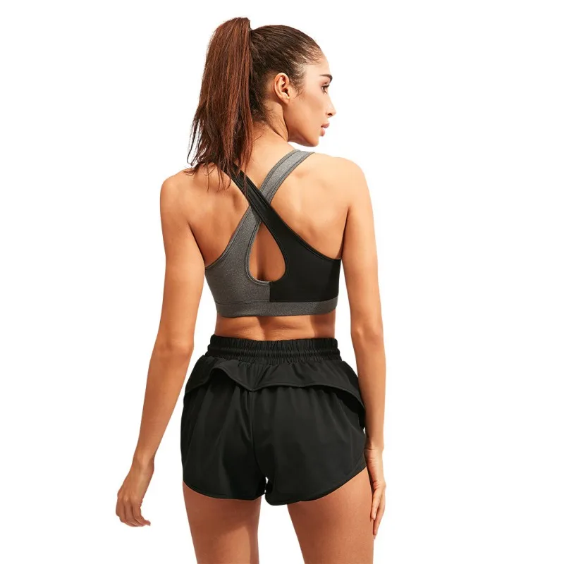 Женский спортивный бюстгальтер для йоги женские противоударные Сексуальные