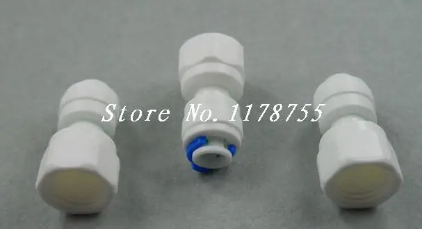 

3PCS 1/4 inch OD Tube * 1/4 inch Female Straight Quick Connect Aquarium RO Water Female BSP And Tube Connection