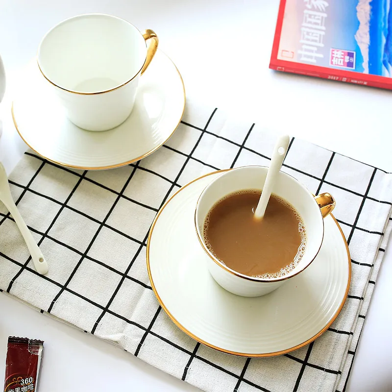 Фарфоровая Роскошная кофейная чашка Набор чашек для чая из китайского фарфора с