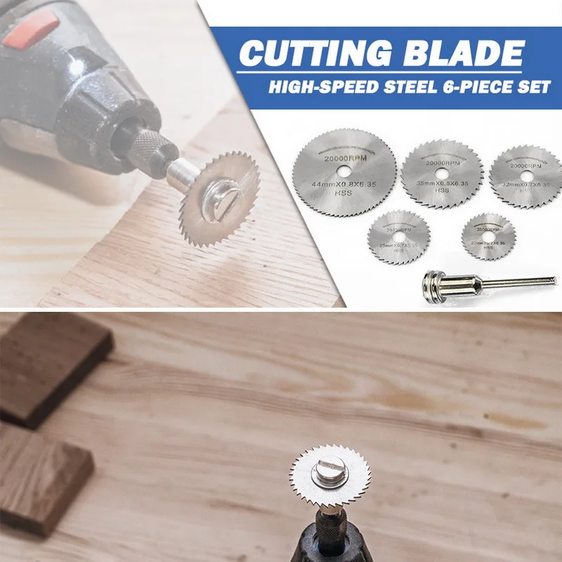 Лезвие для циркулярной пилы 6 шт. вращающийся инструмент набор дисков резки