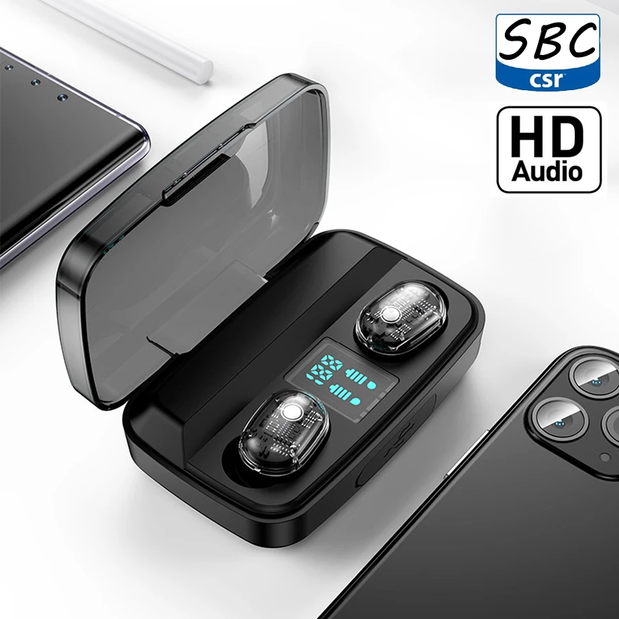 Сенсорное управление TWS Bluetooth наушники беспроводные Беспроводная гарнитура Мини