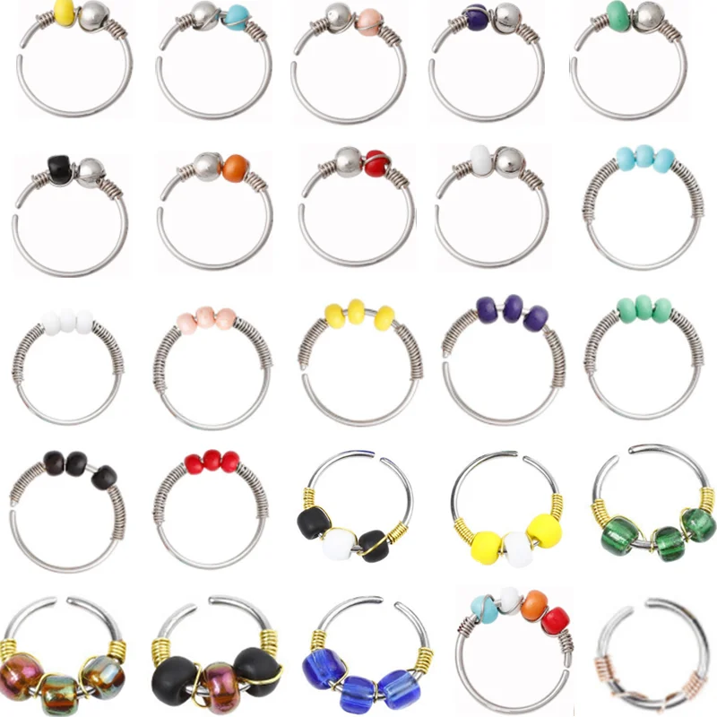 1 шт. бусины в стиле бохо кольцо для носа из нержавеющей стали поддельные
