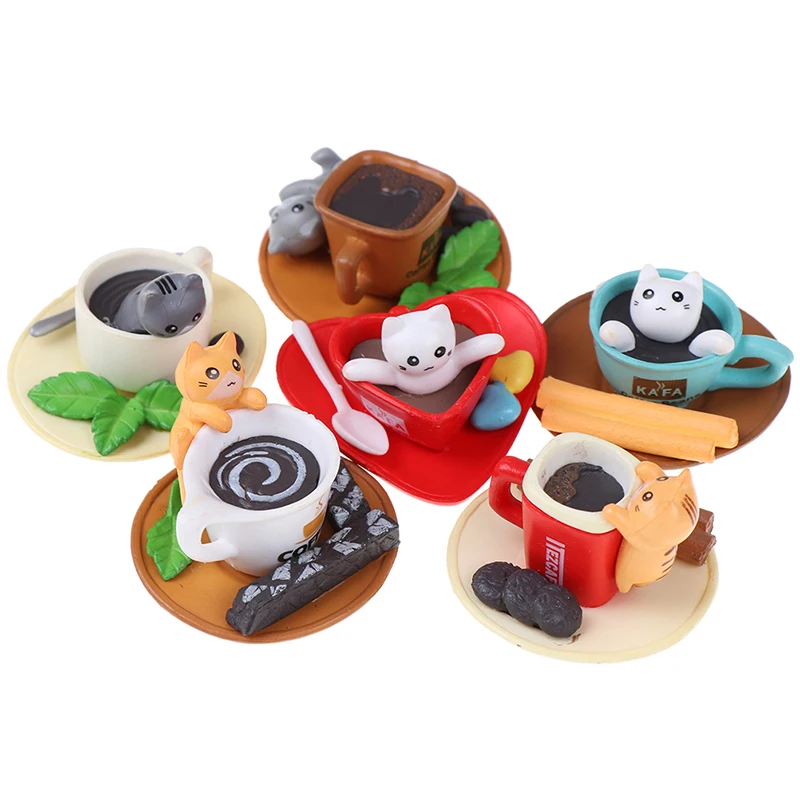 1 шт. пластик Kawaii десерт кошка животное модель миниатюрный Сказочный Сад Декор