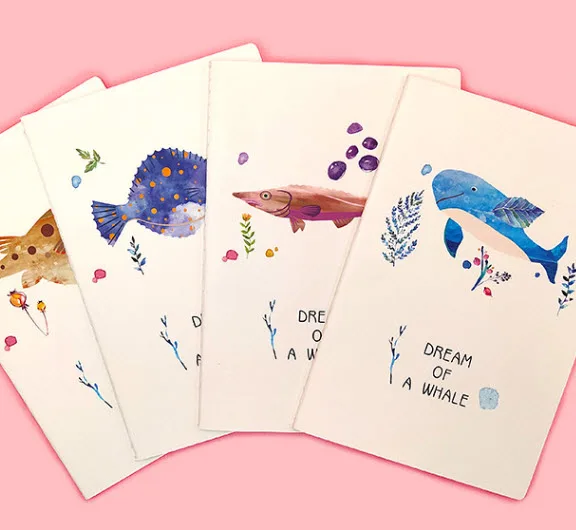 

A5 Size Lovely Cartoon Whale Notebook Creative Students Notepad Office Stationery Memo Notes Office Planner Notes Dream Of Whale