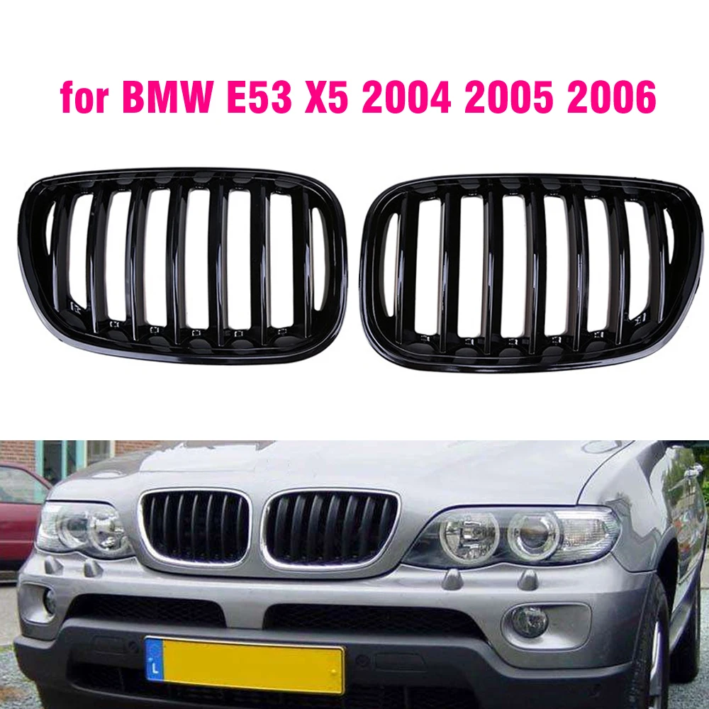 Front Gloss black kidney sport grilles Hood grill for BMW E53 X5 2004 2005 2006 Car Styling | Автомобили и мотоциклы