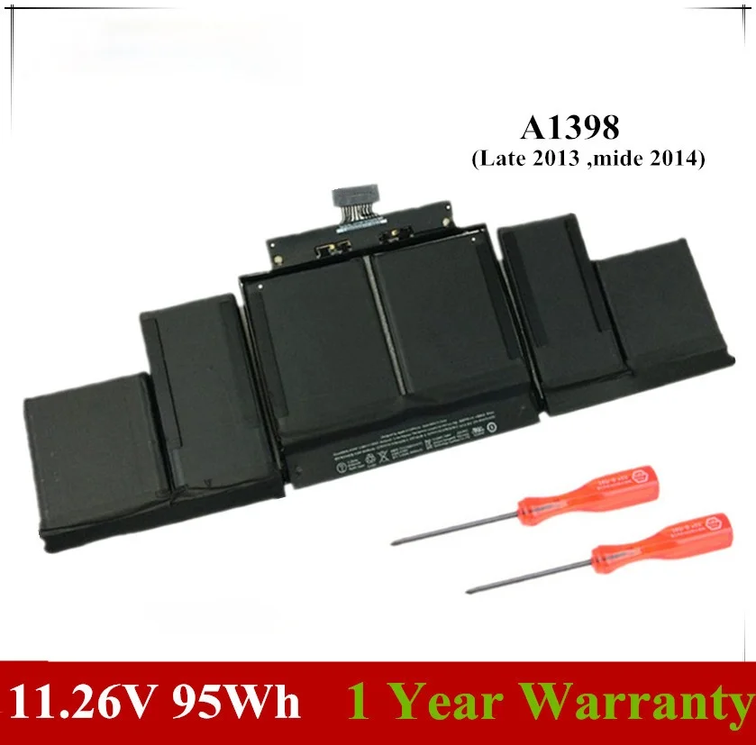 

7XINbox 11.26V 95Wh A1494 A1398 Laptop Battery For Apple Macbook Pro 15" Retina A1398 (2013 year) ME293 ME294 MGXA2 MGXC2 A1494