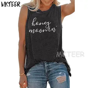 Women's Clothing 2021 Honey Moonin Women's Blouse Harajuku Vogue Vests for Women Sleeveless Streetwear Graphic Summer Tank Tops 10 item image