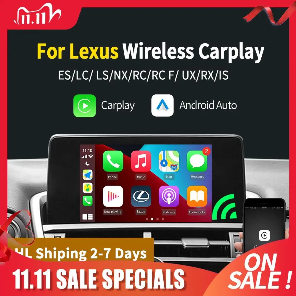 

Carlinkit Wireless CarPlay for Lexus NX ES US iS CT RX GS LS LX LC RC 2014-2020 Car Multimedia interface CarPlay & Android Auto
