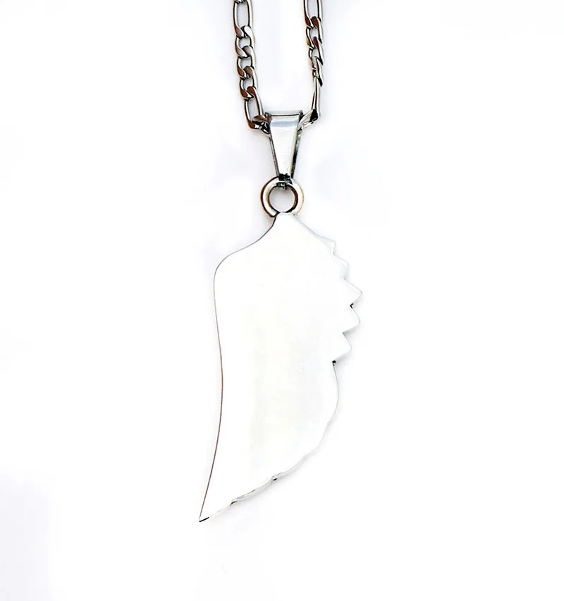 

AsJerlya Stainless Steel Angel Wing Necklace Feather Pendant Long Necklace For Women & Man Gift Jewelry Wholesale Dropshipping