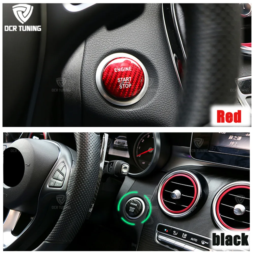 Автомобильная наклейка крышка кнопки запуска двигателя для Mercedes CLA AMG W117 W204 W205 GLA