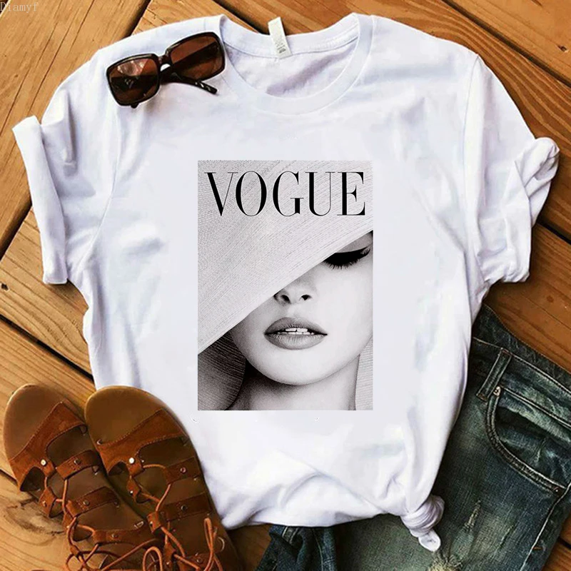

Fashion Summer Tops T Shirt Women Tshirt New Vogue Tshirt Graphic Tee Cute Women T-shirt Female Tee Shirt 90s Girls Tee Tshirt