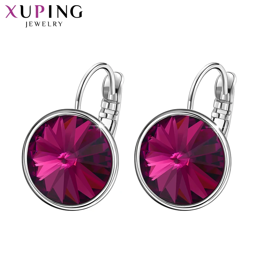 Xuping стильные элегантные блестящие серьги-кольца с кристаллами от Swarovski Подарок на годовщину для женщин девочек M99-20641