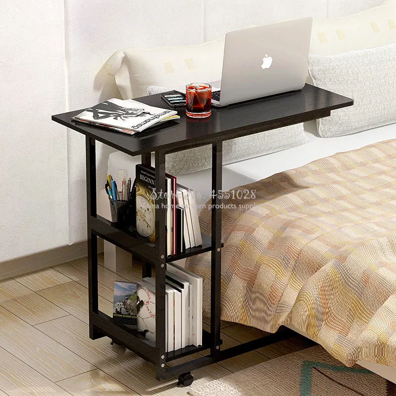 Стол компьютерный складной белый столик для ноутбука прикроватный дома