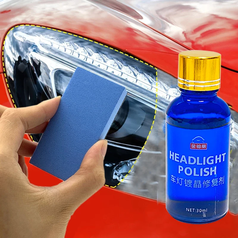 

News 30ML Car Headlight Repair Coating Solution Repair Kit Oxidation Rearview Coating Headlight Polishing Anti-scratch Liquid