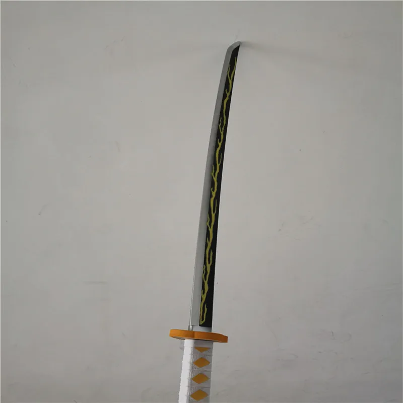 Espada Kimetsu no Yaiba de 104cm, Katana, Demon Slayer, Agatsuma, Zenitsu, Cosplay, satom, Tanjiro, Anime, cuchillo Ninja, utillaje de arma de PU, novedad-4