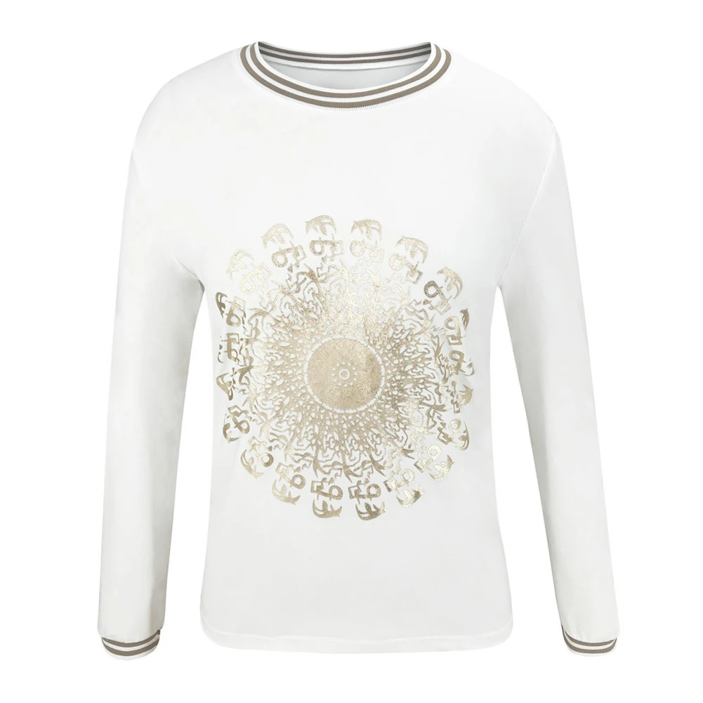 

Women Autumn Long Sleeve T-shirt Tops Ladies Pullover Casual Basic Shirt Printing TShirt White Tees Tops