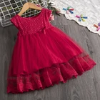 Платье детское летнее с цветочным принтом, с пышными рукавами, От 3 до 8 лет