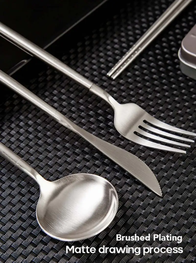 1 комплект съемной столовой посуды из нержавеющей стали Обеденный Сервиз в