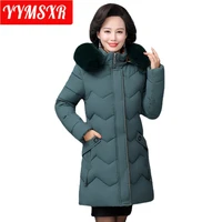 new style winter jackets for women in cotton padded clothes thickened mid length 2022 middle aged female top mom cotton coat