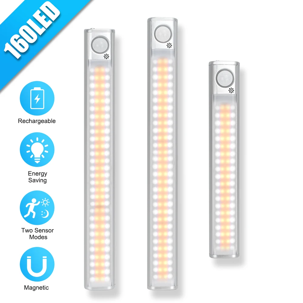 Светодиодный ночсветильник Goodland с датчиком движения беспроводной USB-зарядкой