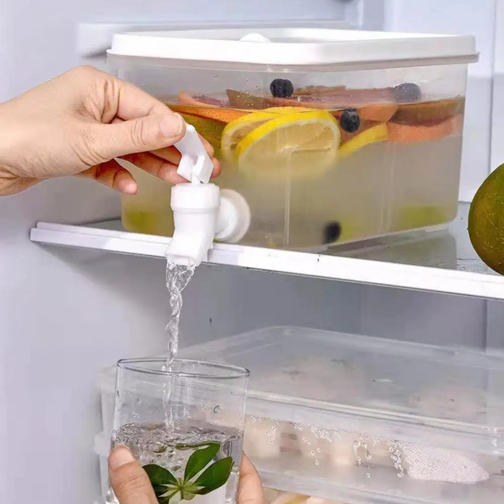 3L Refrigerator Drink Dispenser with Spigot Leakproof Plastic Water Container Cooling Large Beverage for Juice Beer | Дом и сад