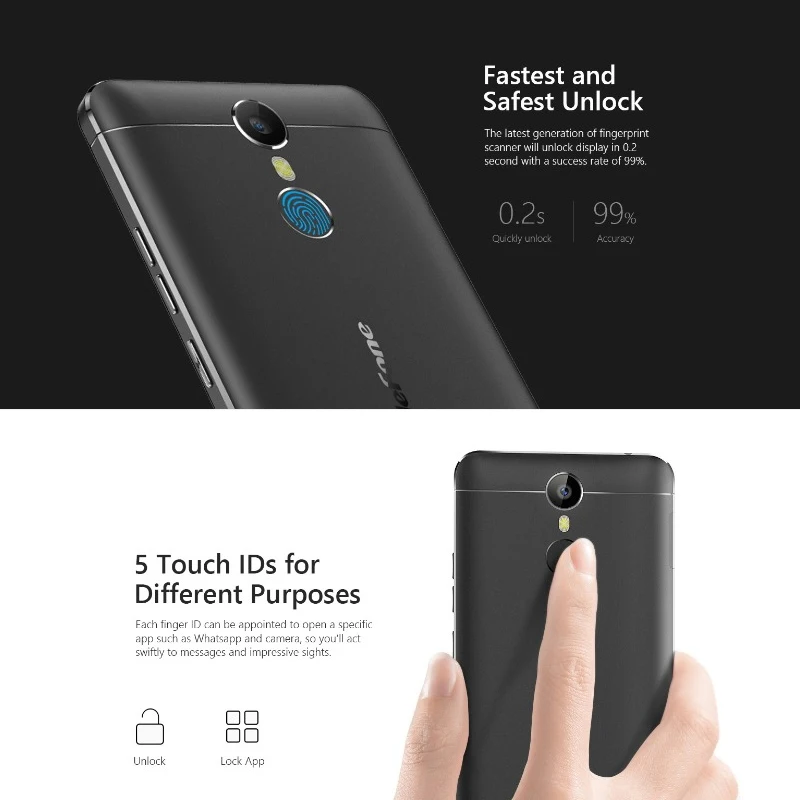 Ulefone Metal Lite 3G мобильный телефон 5 дюймов HD экран MT6580 четырехъядерный Android 1 Гб RAM 16 ROM